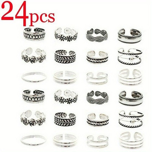 24pcs set toe - 24pcs/set, boho